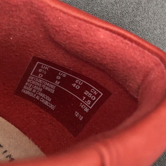 Clarks Women's Danelly Shine Loafersz 9M red leather slip on  308 - Picture 8 of 9